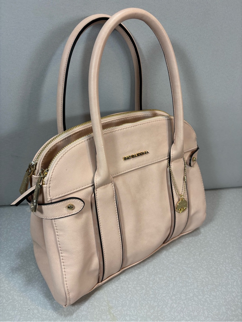 Big Buddha NWOT Pale Blush Satchel with Gold Hardware